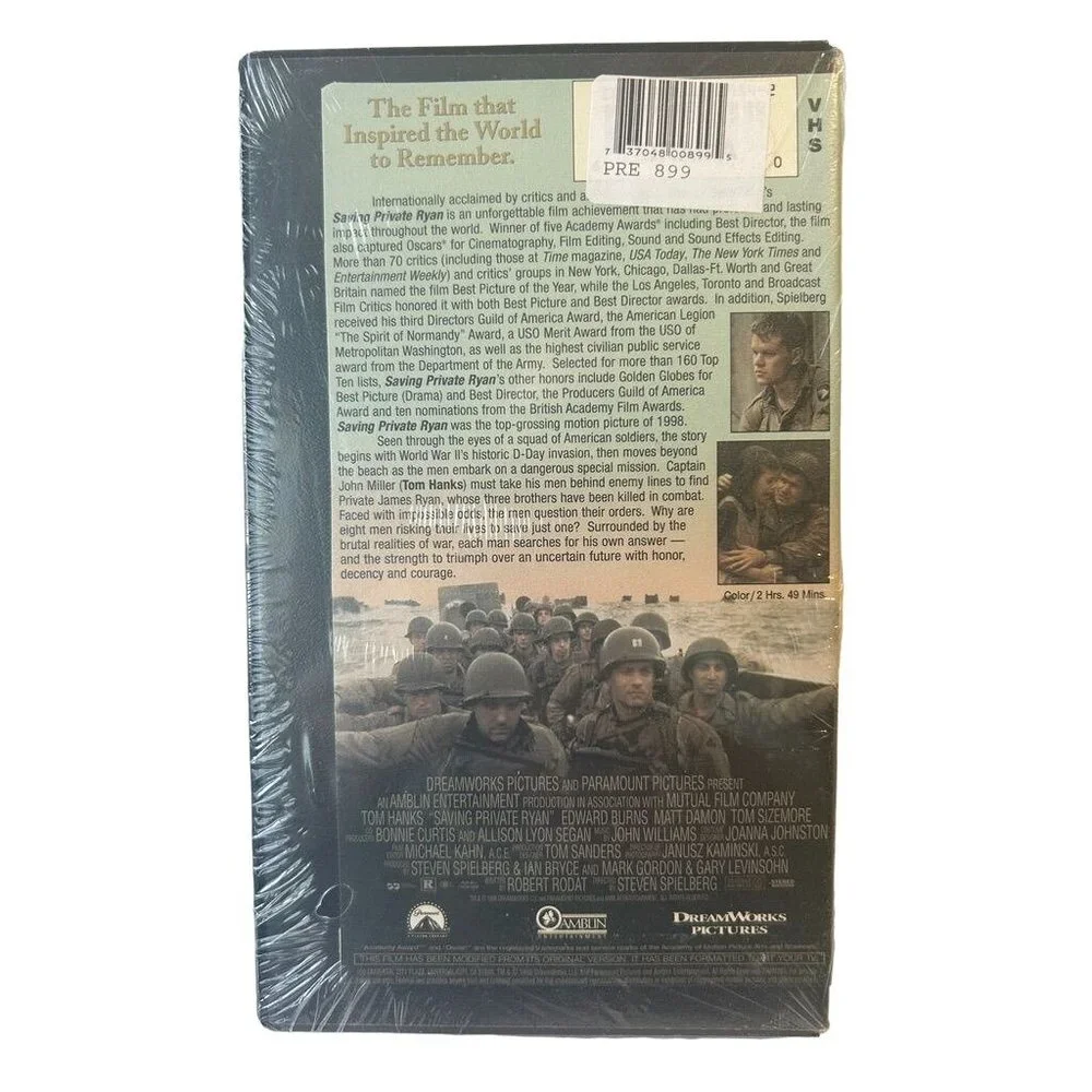 VHS - Saving Private Ryan NEW & Sealed Hard Case - Spielberg Hanks Damon - Picture 2 of 4